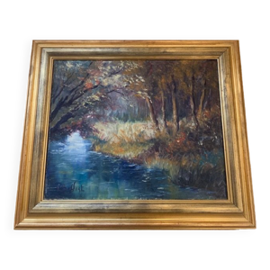 Tableau paysage signé Baffert