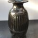 Former Black Brown Ceramic Vase Enamelled Signed HOPWILLER Vintage