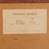 Mid-century Danish teak geometrical mirror frame from Jansen Spejle, 1960s