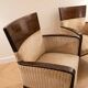 Pair of Art Deco Montbel dining chairs in beige velvet