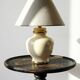 Vintage 1980s-90s Le Dauphin Dynastie crackle-glazed earthenware lamp