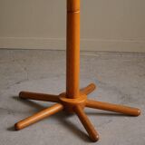 Decorative coat rack in solid pine, mid-century Danish style, 1970s.
