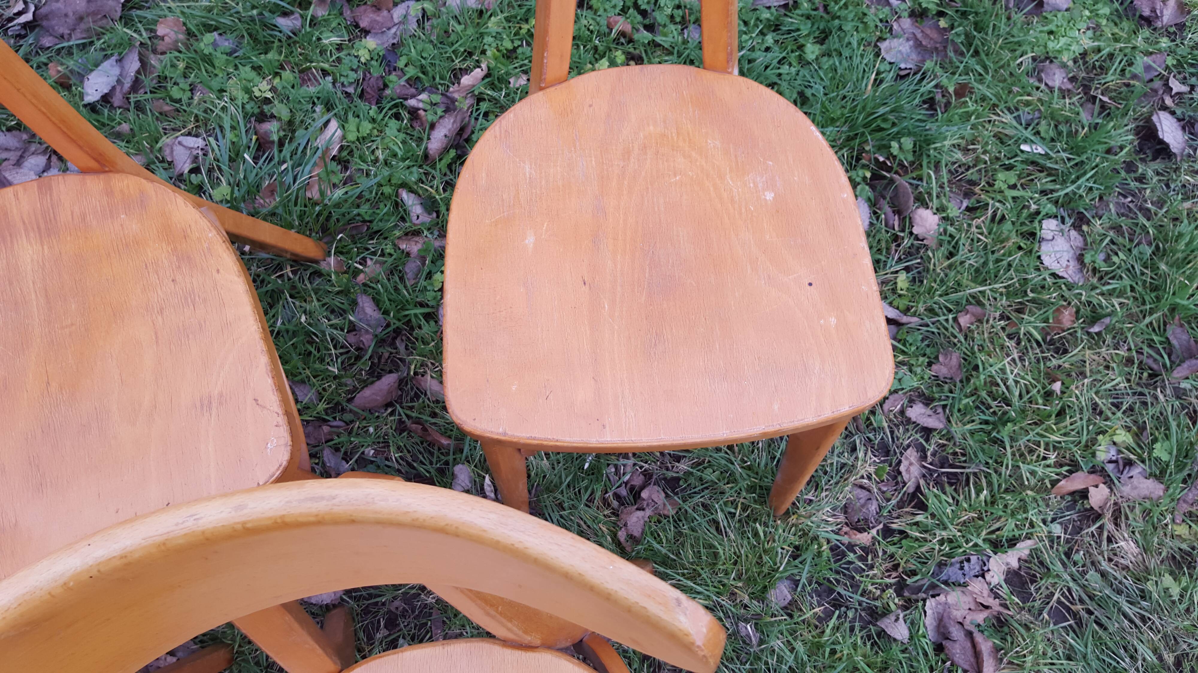Set of 5 chairs bistro, 1970