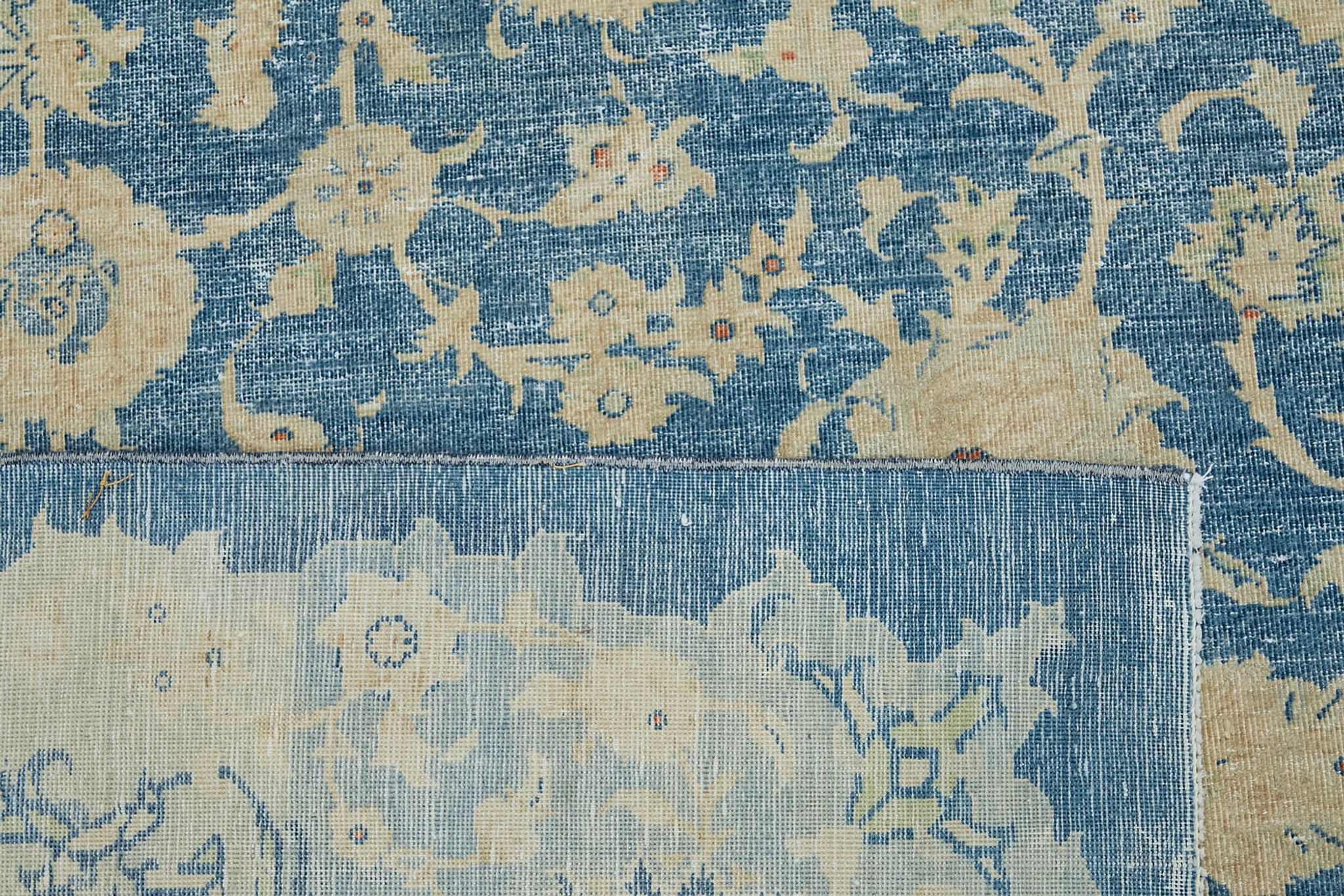 Handmade oriental contemporary 1980s 295 cm x 385 cm beige wool carpet