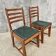 Two Bas van Pelt designer dining chairs in walnut, 1930s
