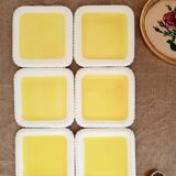 Longwy France Yellow Dessert Service