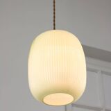 Mid-Century Italian Brass and Glass Pendant Lamp