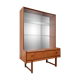 Vtg mid century teak turnidge wall shelving unit room divide Danish design