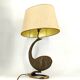 Large brass swan table lamp, 1960s