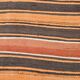 4x7 Kilim Terracotta Red & Orange Striped Turkish Vintage Kilim Rug