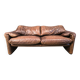 Leather Maralunga sofa by Vico Magistretti for Cassina, 1970s
