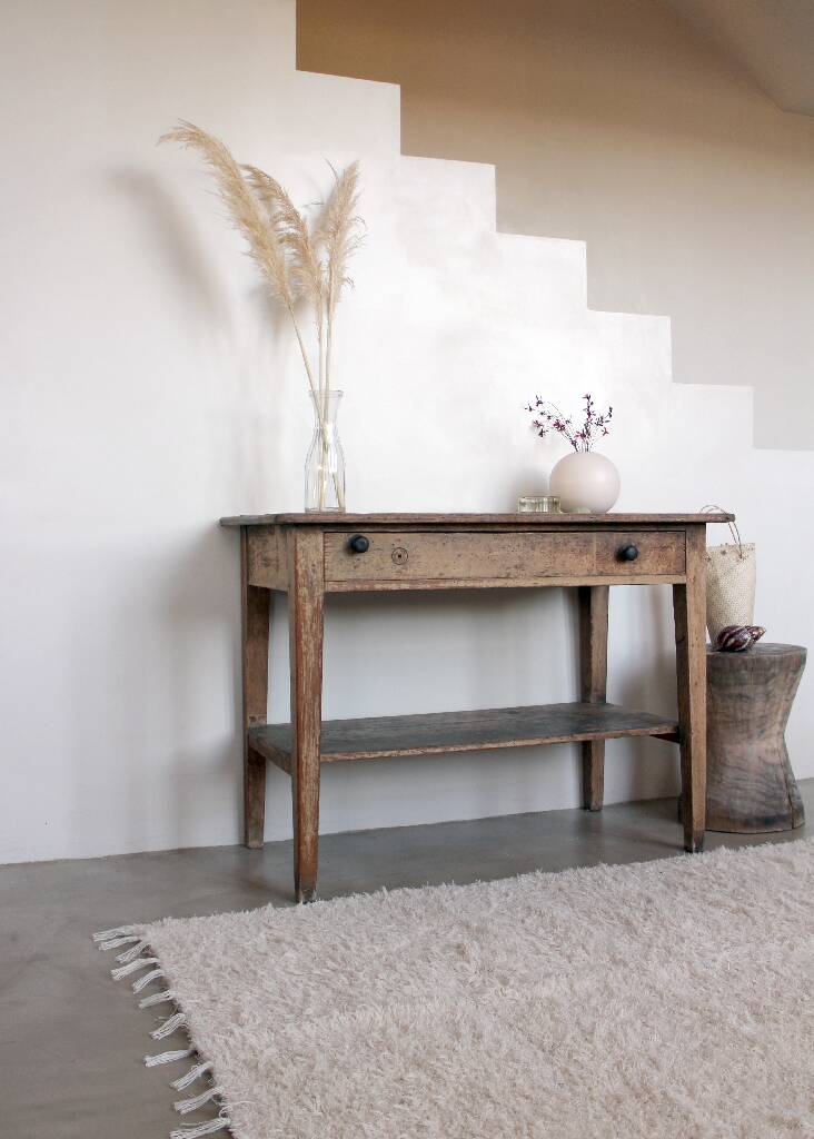 Double-layered handmade rug made from recycled cotton - hand-woven - 170 x 240 cm