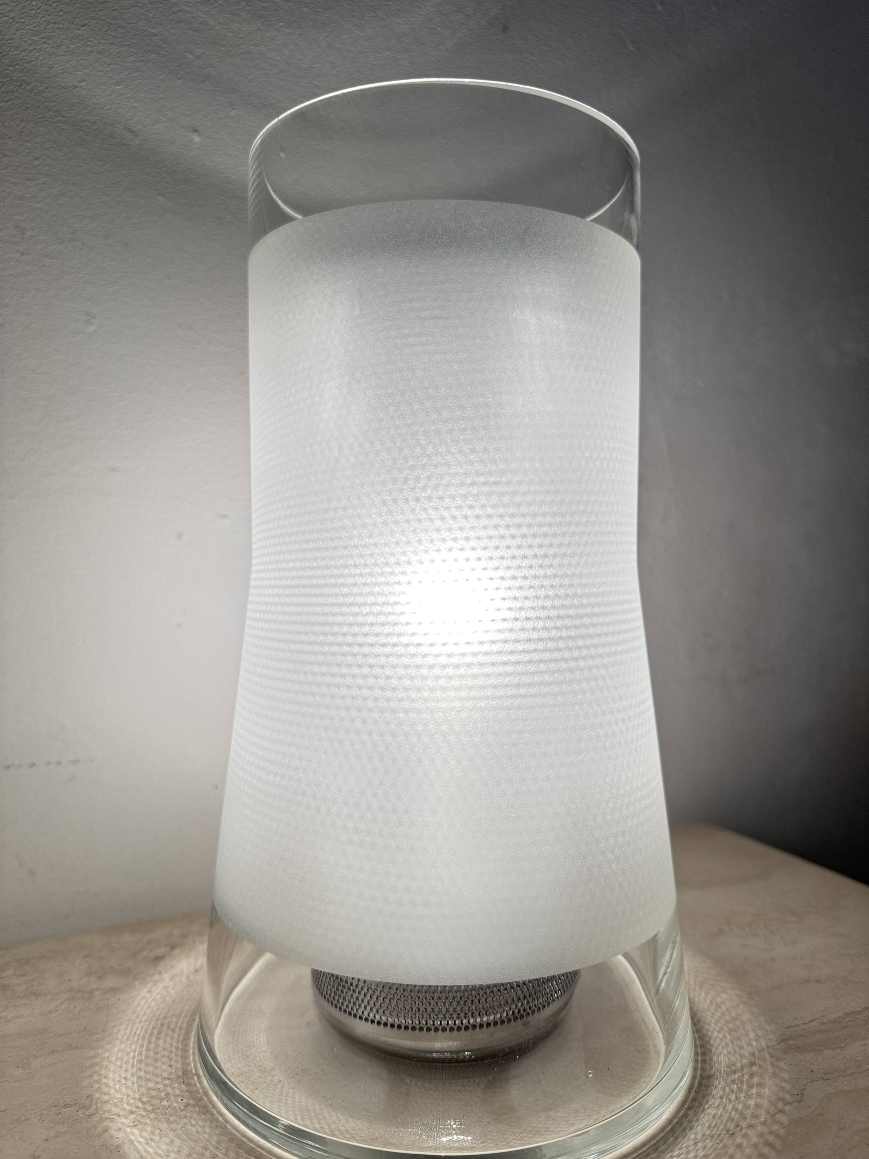 Vintage IKEA 80s table lamp B9919 – hand made frosted glass with diffuser