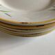 Set of 7 Sarreguemines Bamboo 1880 ironstone plates