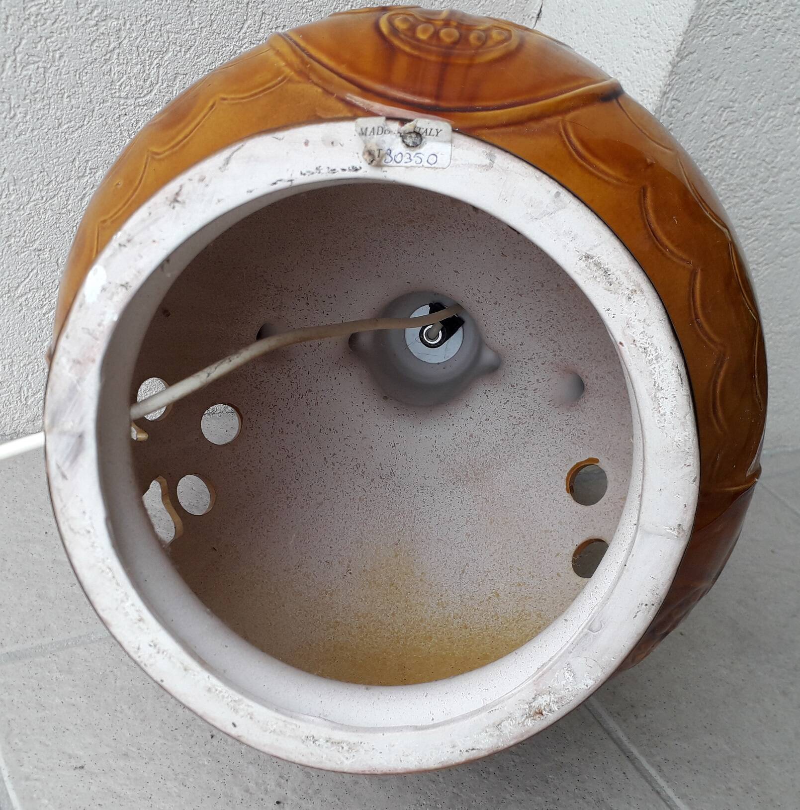 Pied de lampe en céramique