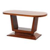 Art Deco Walnut Veneer Coffee Table, Belgium, circa 1920