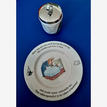 Peter Rabbit Wedgwood closed cup and baby plate