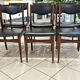 Set of 6 Scandinavian teak chairs, 1970s design.