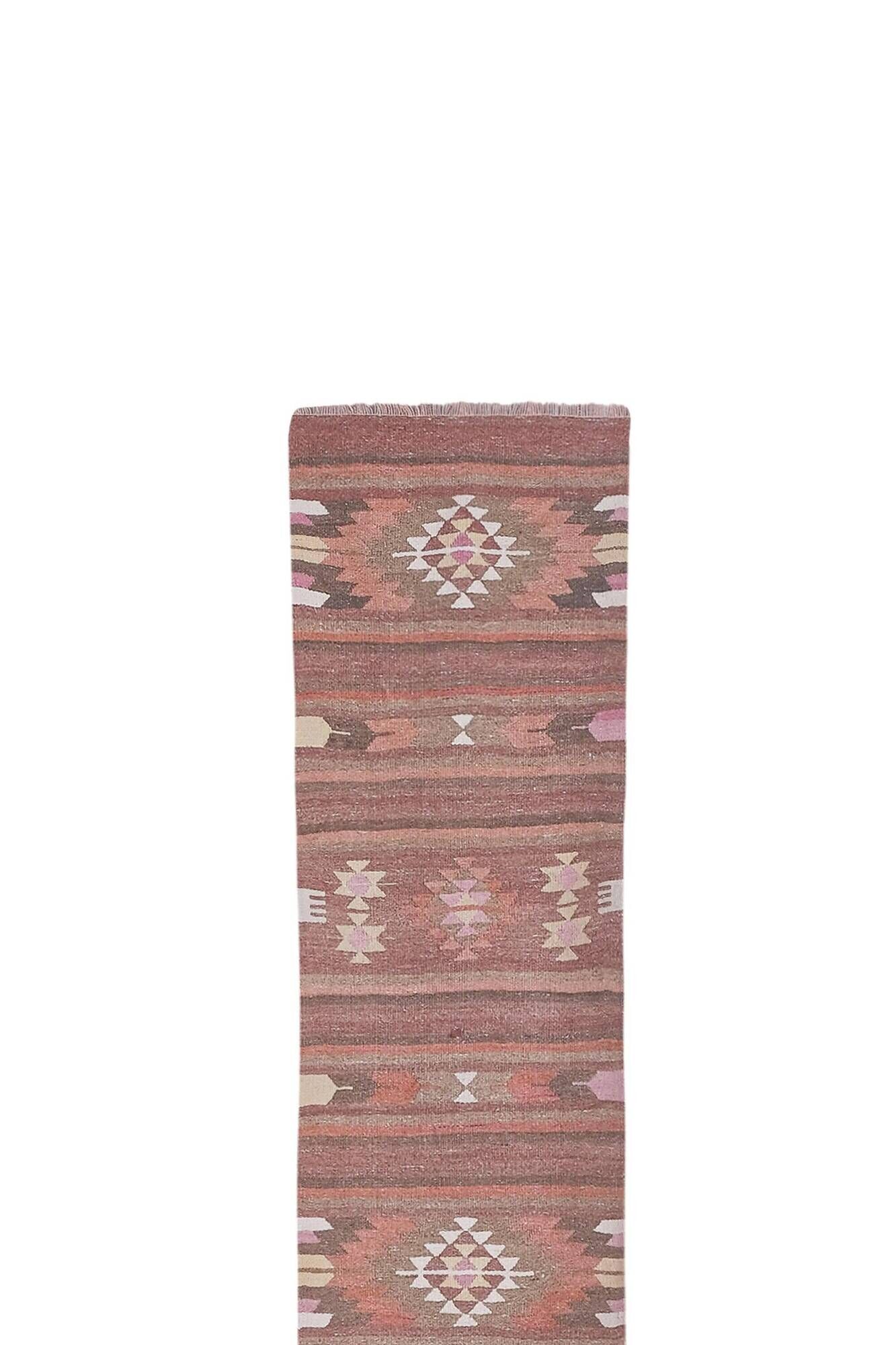 Vintage Turkish hallway rug 80x720 cm