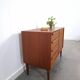 Teak sideboard met 4 lades en houten grepen, Bornhold
