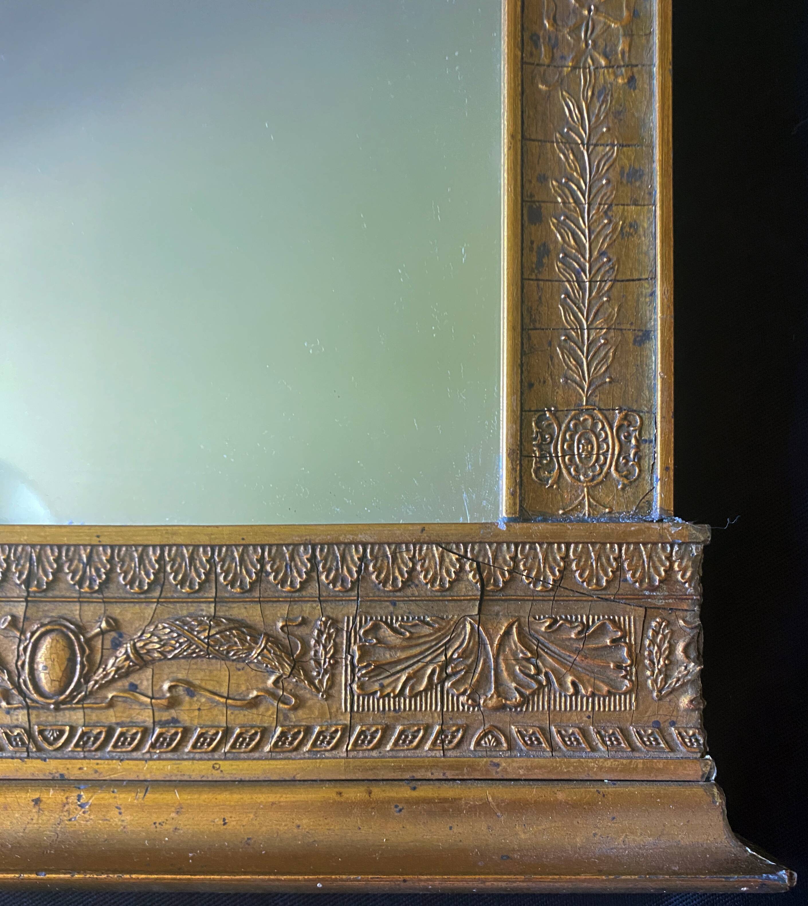 Framed mirror "friezes and ram's head" neoclassical