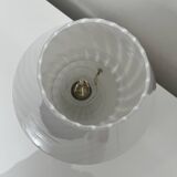 Vintage Murano Italy mushroom lamp with glossy white spiral decoration