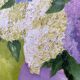 Tableau peinture bouquet de lilas huile sur toile