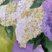 Painting bouquet of lilacs oil on canvas