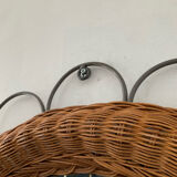 Vintage rattan mirror