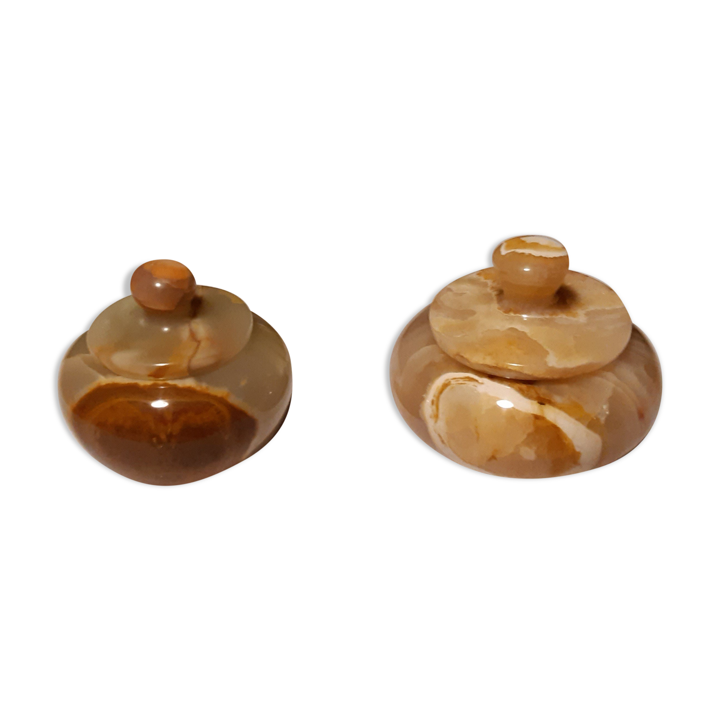Small onyx stone boxes