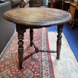 Oak tripod pedestal table
