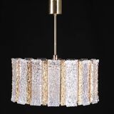 Vintage Kalmar lamp from the 60s, brass and glass