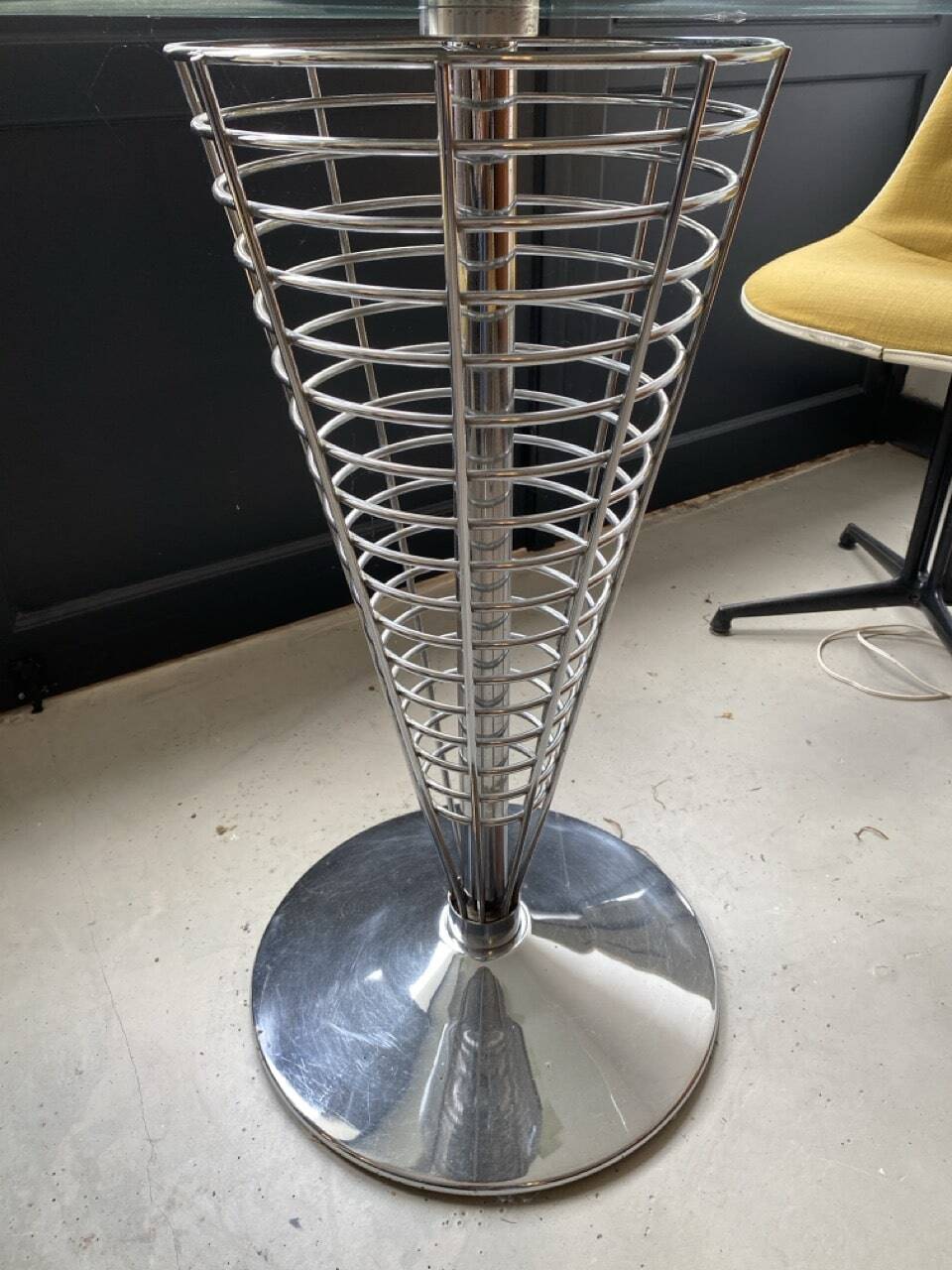 Sculptural table in metal and glass by Verner Panton for Fritz Hansen, 1980