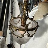 Crystal and bronze lantern