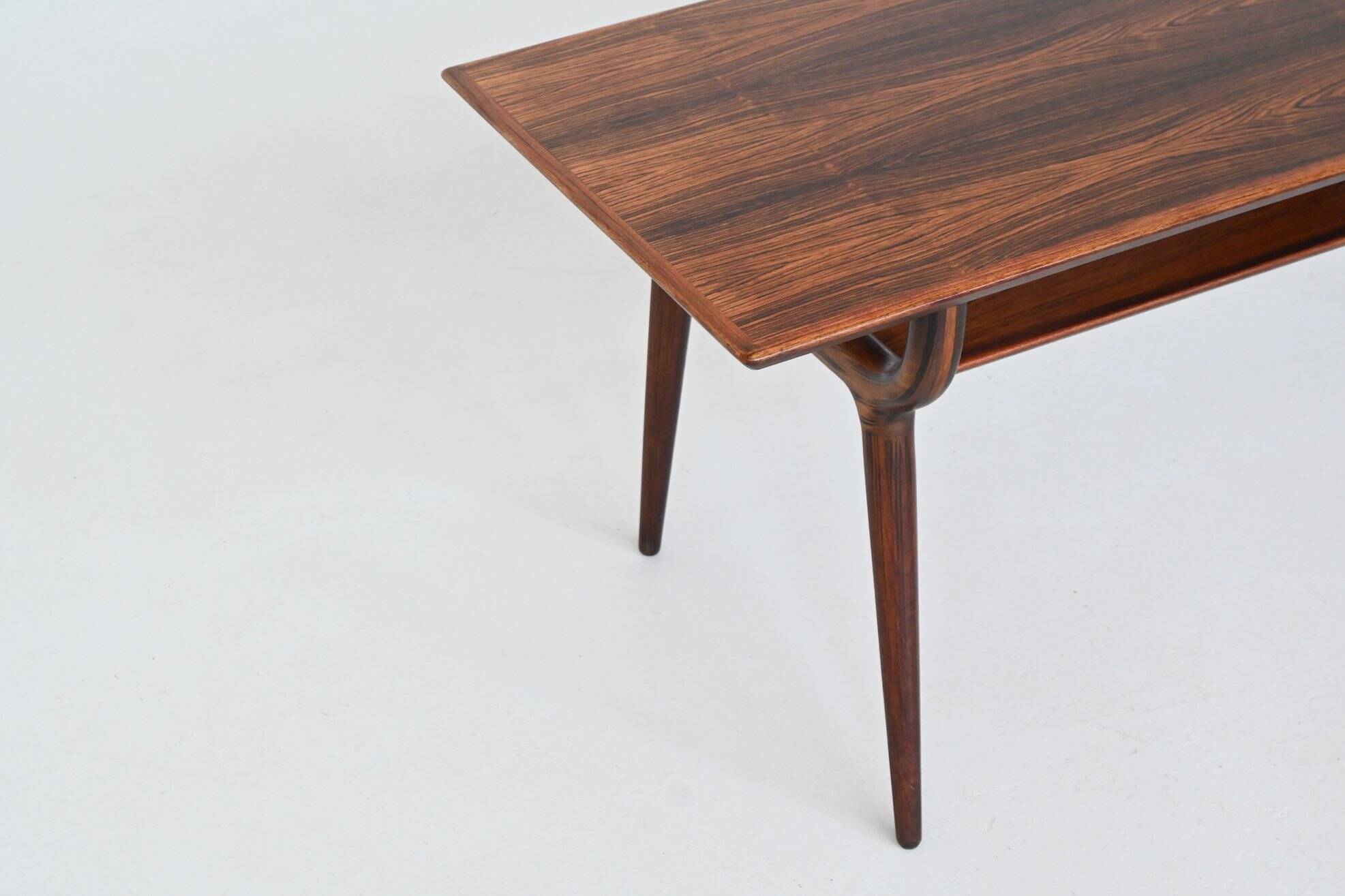 Gunni Omann sculptural coffee table rosewood Omann Jun Denmark 1958