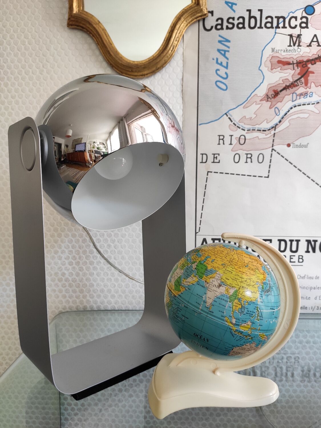 Massive Eyeball chrome ball lamp