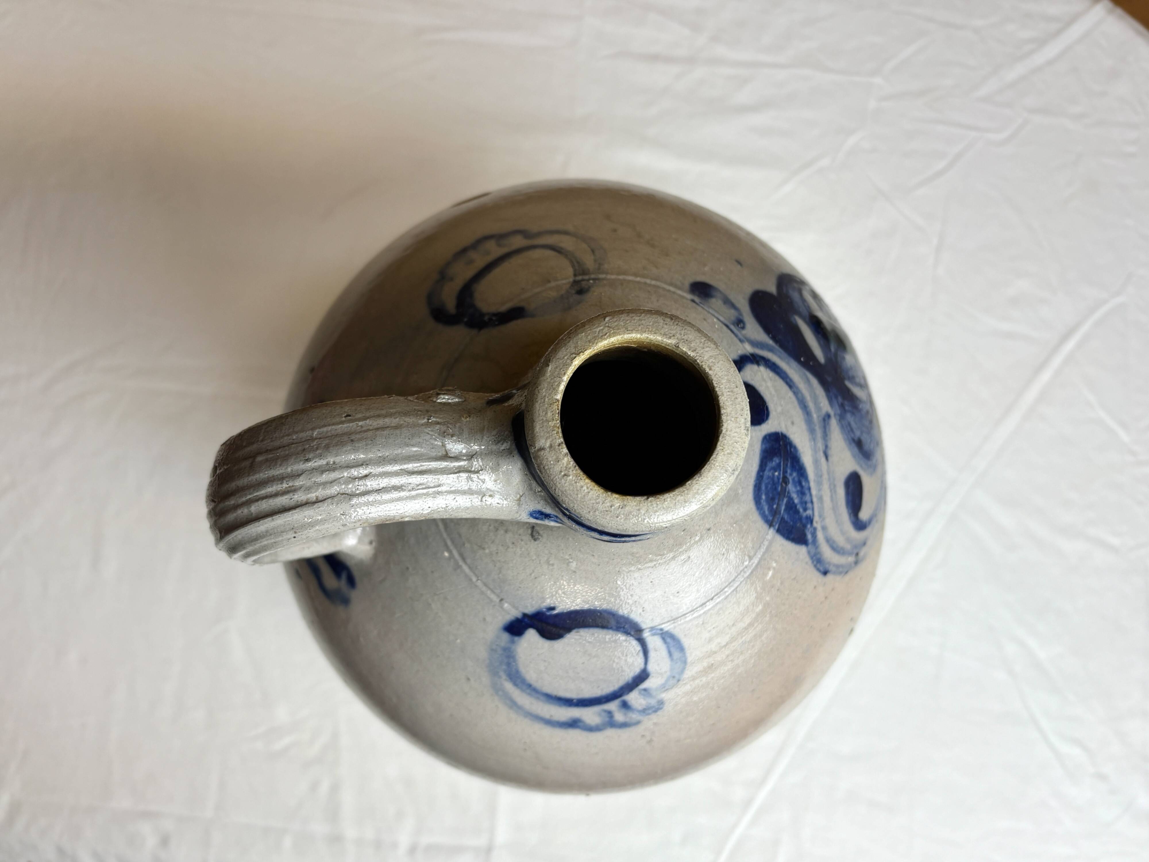 Old oil bottle in Alsatian stoneware