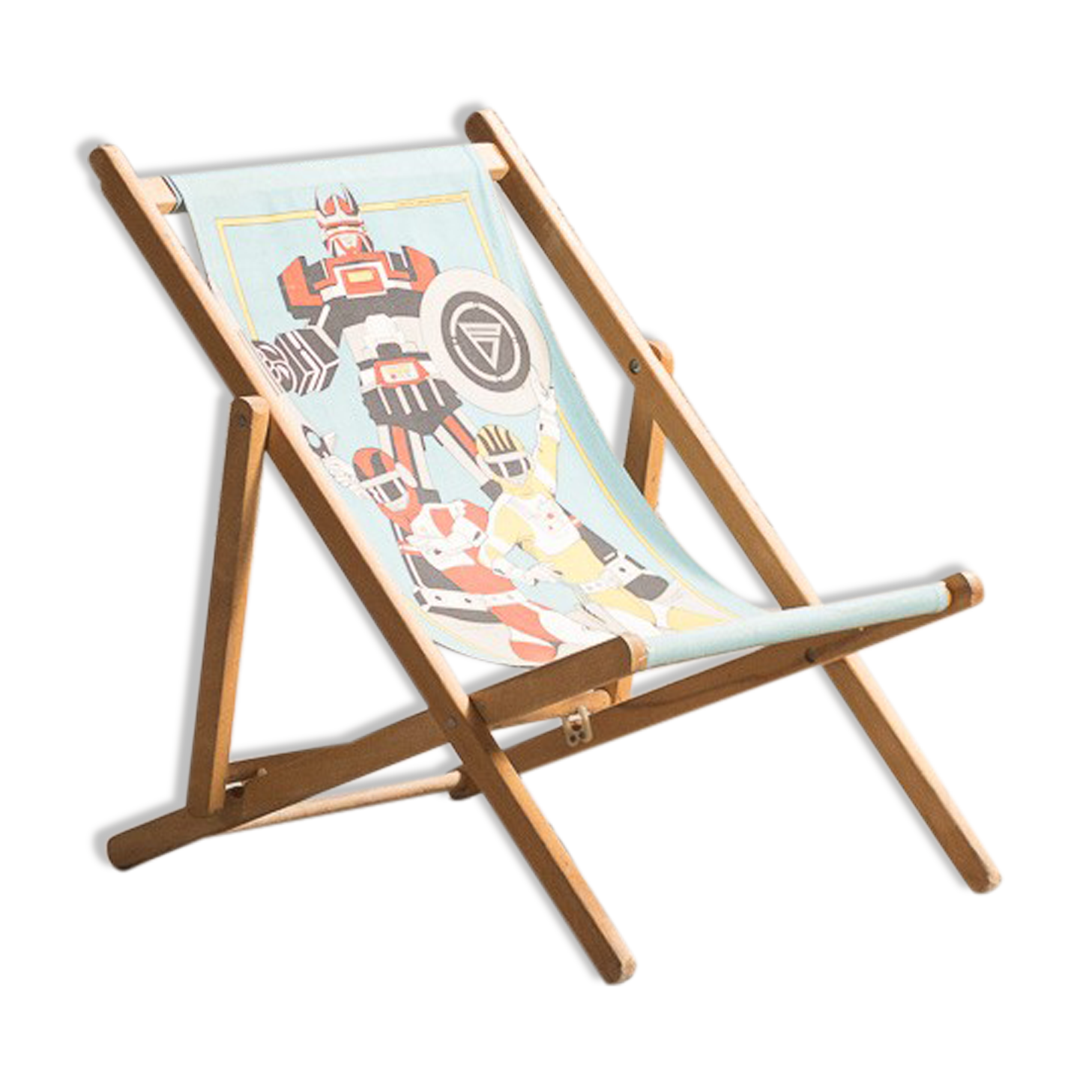 Chilean - Children's deckchair with Goldorak and Power Rangers motifs, 1988