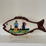 Assiette en forme de poisson Bretonne