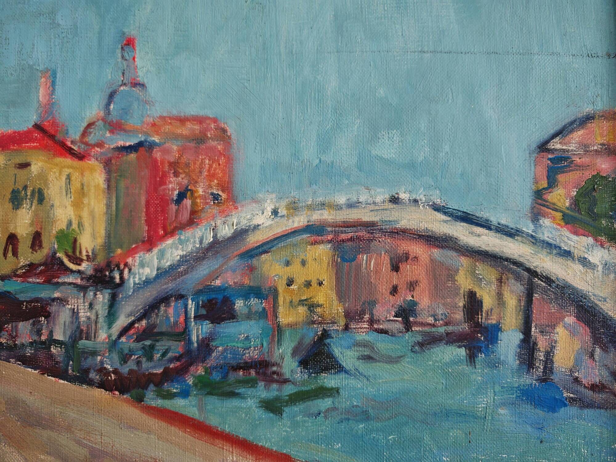 Impressionist painting "Venice", oil on canvas by Olga Milunovic.