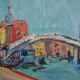 Impressionist painting "Venice", oil on canvas by Olga Milunovic.
