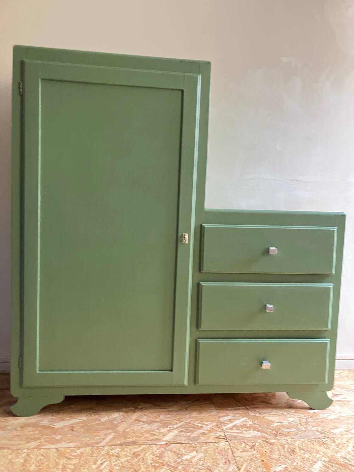 Asymmetrical art deco wardrobe