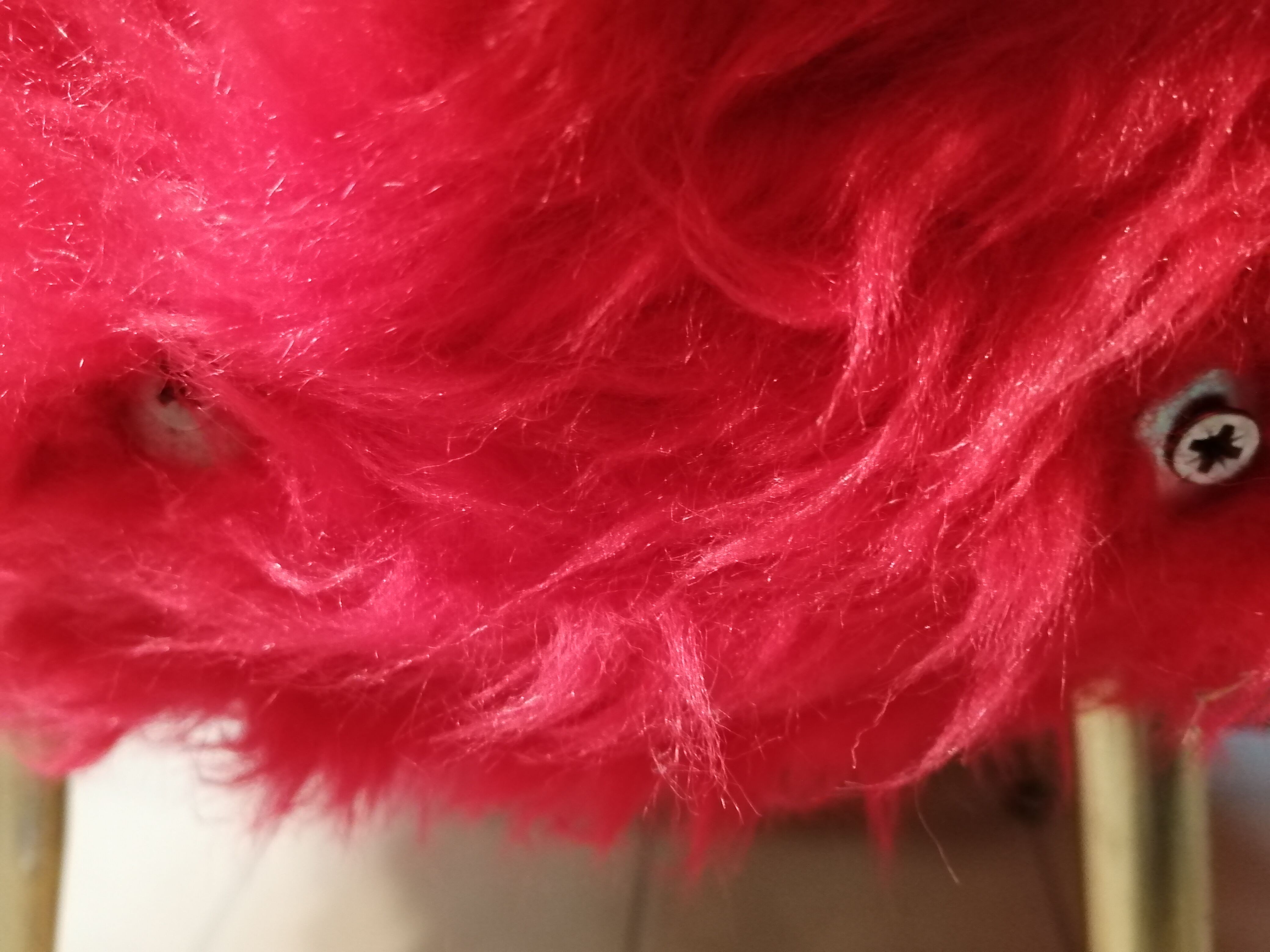 Pelfran-minded red Moumoute armchair