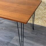 60s 70s Teak & Metal Dining Table Dining Table Danish Modern Design Denmark