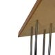 Vintage Danish triangular side table with hairpin legs design