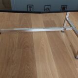 Vintage coffee table in black smoked glass