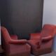Paire de fauteuils crapaud rose
