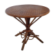 Rattan and braided chestnut table