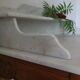 Louis XV-style toilet table in walnut and marble