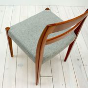 1960s Swedish garmi teak dining chairs by Nils Jonsson for Troeds, set of 6